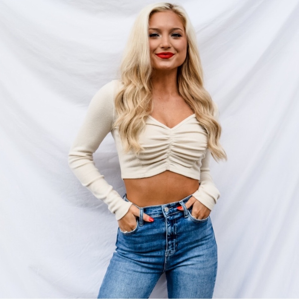 Le Lis cropped soft sweater
